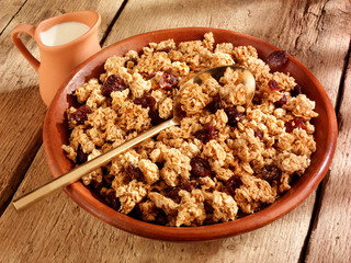 Canvas Print - BOWL OF CRUNCHY GRANOLA