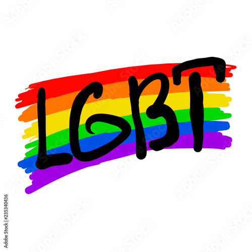 Gay Pride Lgbt Flag Vector Illustration Isolated On White