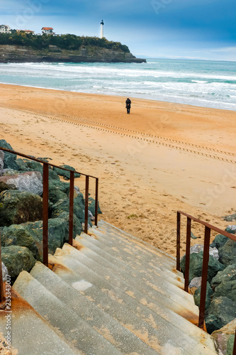 Plakat Plaża, latarnia morska Kraju Basków