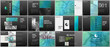 © xenia_design - Minimal presentations design, portfolio vector templates with elements on black background. Multipurpose template for presentation slide, flyer leaflet, brochure cover, report, marketing, advertising.
