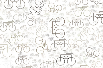 Wall Mural - Conceptual background outline of bicycle for design catalog or texture. Decoration, shape, wallpaper & web.