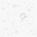 Fototapeta Łazienka - Abstract foam, water bubbles, isolated on dark background