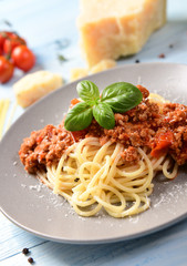 Wall Mural - Tasty homemade spaghetti bolognese