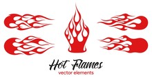 Red Flame Elements Set
