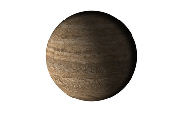 Wall Mural - dark rock dead planet in the space isolated on white background. elements of this image were furnish