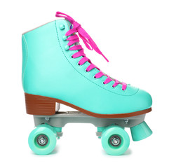 Wall Mural - bright stylish roller skate on white background