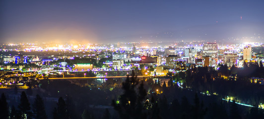 Wall Mural - Panoramic View Spokane Washington Downtown City Skyline