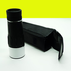 Military monocular on white background war warrior,