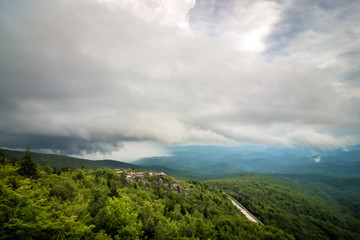 Wall Mural - rough ridge overlook viewing area off blue ridge parkway scenery