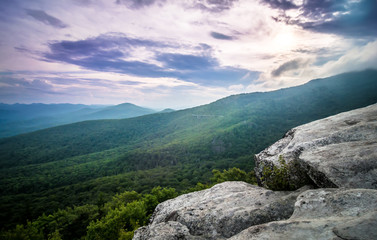 Wall Mural - rough ridge overlook viewing area off blue ridge parkway scenery