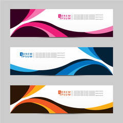 Vector abstract geometric design banner web template.