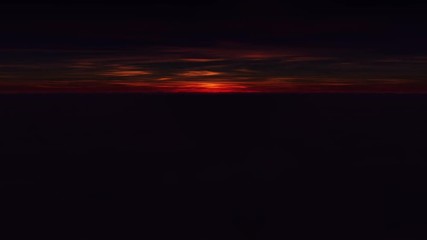 Wall Mural - 4k. sunrise above the clouds. ultra high definition. 3840x2160. realistic 3d animation.