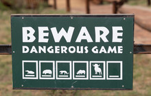 Dangerous Animal Sign