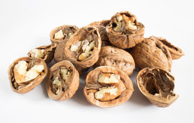 Wall Mural - walnut isolated in white background