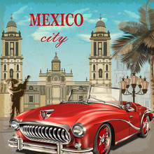 Mexico Retro Poster.