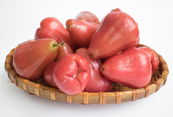 Wall Mural - Rose apple in white background