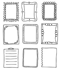 Sticker - set of hand-drawn doodle frames