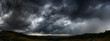 canvas print picture - sky with storm clouds  dark  