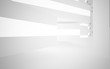 © SERGEYMANSUROV - White Abstract architectural background whith gray lines . 3D illustration and rendering