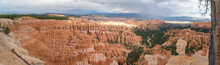 Panoramic View Over The Needle Shaped Mountain Structure At Bryce Canyon National Park, Utah, USA