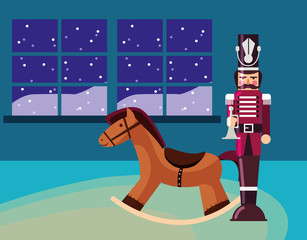 Wall Mural - Christmas nutcracker design