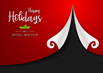 Wall Mural - happy holidays and joyful new year greeting card. happy holidays and joyful new year vector design.