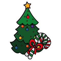 Sticker - Christmas tree design