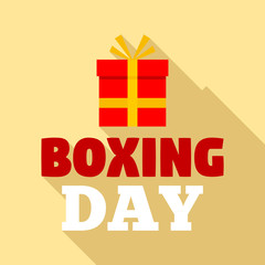 Wall Mural - Boxing day logo set. Flat set of boxing day vector logo for web design