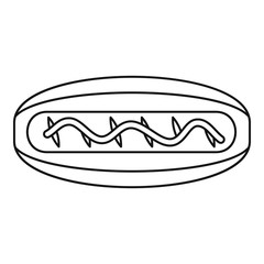 Wall Mural - American hot dog icon. Outline american hot dog vector icon for web design isolated on white background