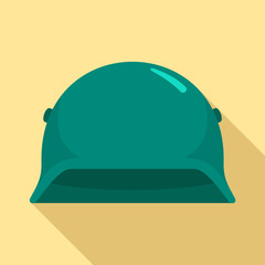 Wall Mural - Army helmet icon. Flat illustration of army helmet vector icon for web design