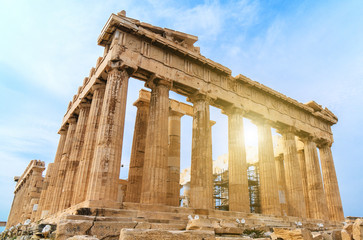 Ancient Parthenon in the Athenian Acropolis.