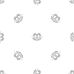 Wall Mural - Unique rings jewellery pattern seamless vector repeat geometric for any web design