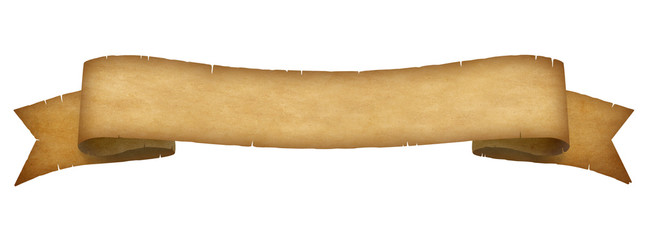 Wall Mural - empty paper scroll ribbon banner