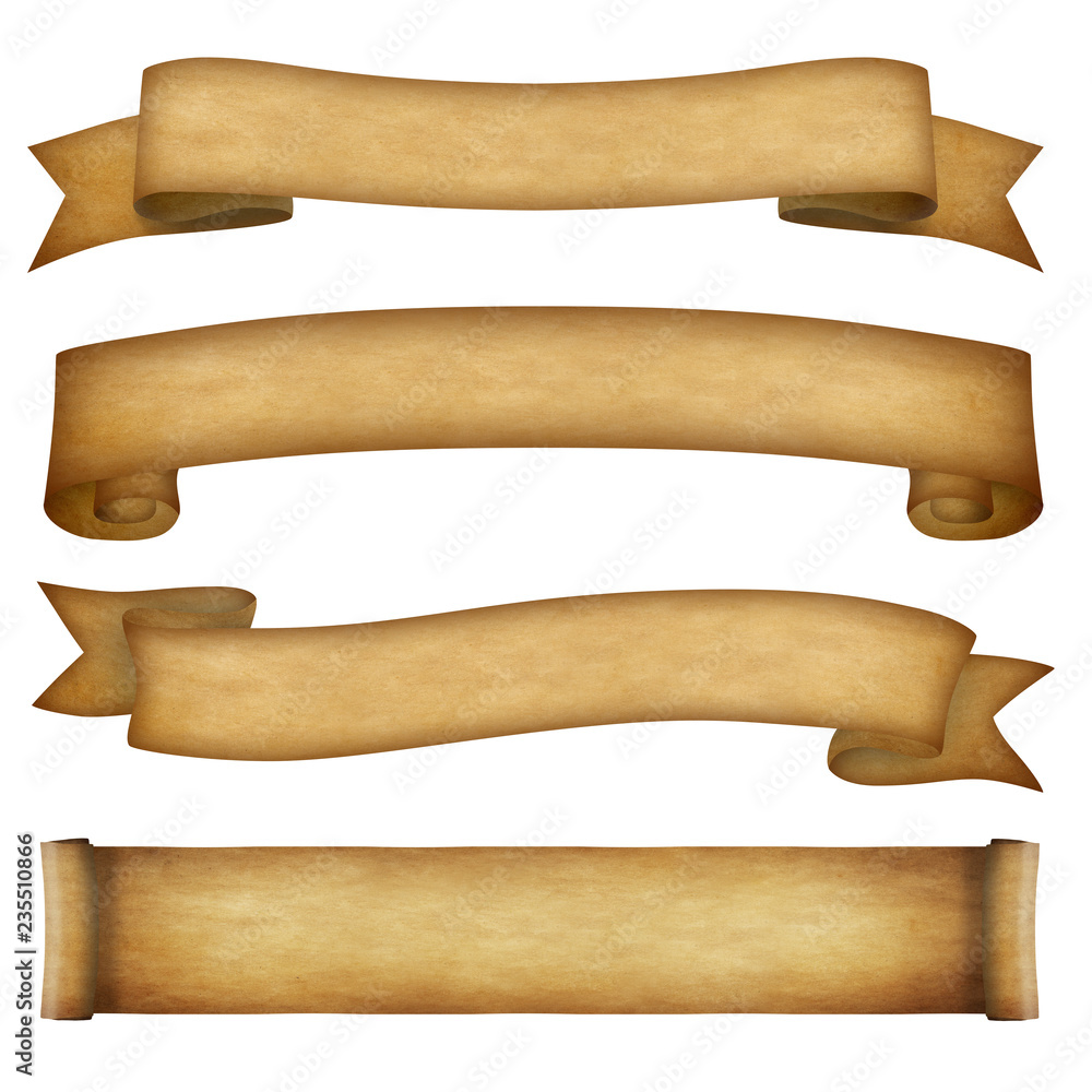 Paper scroll banner collection