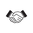 © melnikdesign - Handshake Friendship Partnership Minimalistic Flat Line Outline Stroke Icon Pictogram Symbol