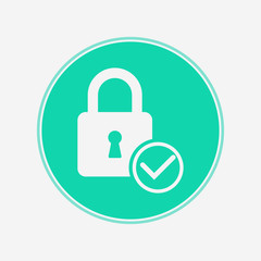 Padlock vector icon sign symbol