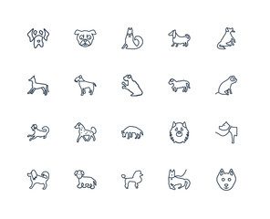 Naklejka na meble Schnauzer dog, Cane Corso Bichon Frise Beagle Hovawart Puggle Ko