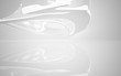 © SERGEYMANSUROV - Abstract smooth white interior of the future. Architectural background. 3D illustration and rendering