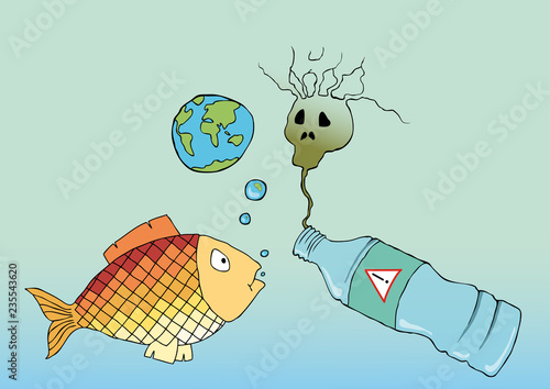Illustration Vectorielle Avec Elements Separes Poisson Et Bouteille Plastique Theme De La Pollution Des Oceans Stock Vector Adobe Stock Illustration Vectorielle Avec Elements Separes Poisson Et Bouteille Plastique Theme De La Pollution Des Oceans Stock Vector Adobe Stock