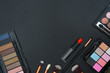 © onairjiw - make up  and brushes  on black background