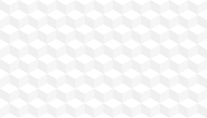 3D realistic white square pattern. Medern cube texture. Geometric symmetry background. Vector illustration