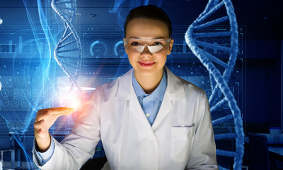 Wall Mural - innovative technologies in science and medicine . mixed media