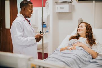 Wall Mural - Doctor telling a patient positive medical results