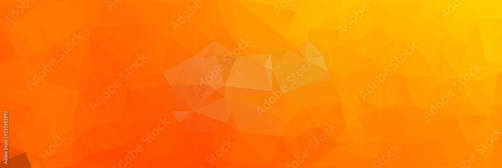 Light Orange polygonal illustration, which consist of triangles. Geometric background in Origami style with gradient. Triangular design for your business - obrazy, fototapety, plakaty 