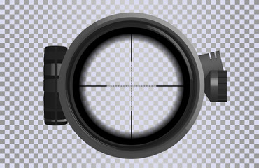 Poster - sniper scope crosshairs in realistic style. optical sight for your project. gui element. vector gami