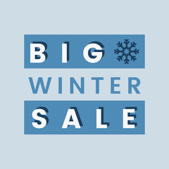 Sticker - Big winter sale badge vector