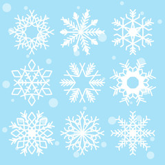 Aufkleber - Snowflakes isolated Vector clipart