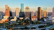 Urban Tapestry: A Captivating Aerial View of Downtown Houston