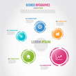 © Panumat - Infographics business template with 5 options for Presentation, Sale forecast, Web design, Improvement, Step by Step