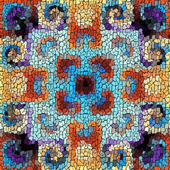Aufkleber - Seamless grunge abstract square pattern. Paint grunge cracks.